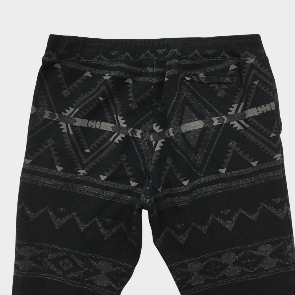 Polo Ralph Lauren Mens XL Black Southwestern Aztec Print Jogger Sweatpants